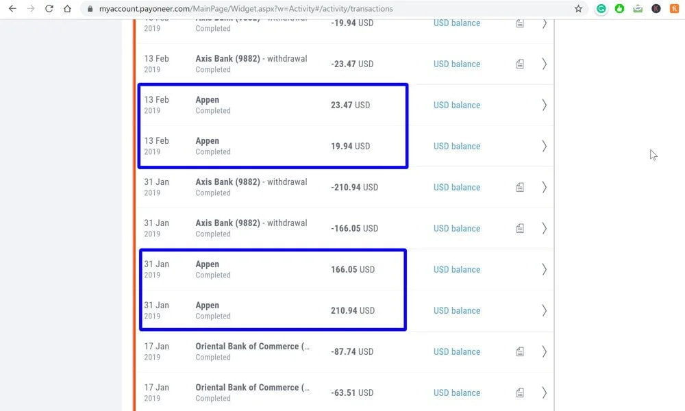 How I earn from Appen $1000 per month 3 Payoneer payment proof from Appen